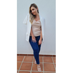 Blazer manga corta